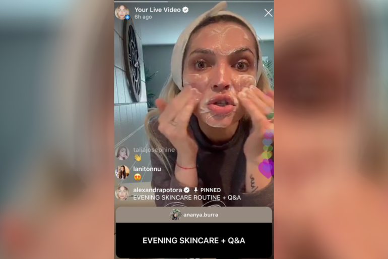 INSTAGRAM LIVE – Evening Skincare Routine + Q&A